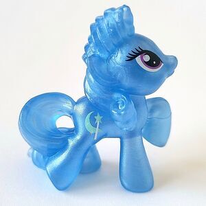 My Little Pony G4 Mini Figure Trixie Lulamoon Clear Blue Transparent 2010 Hasbro